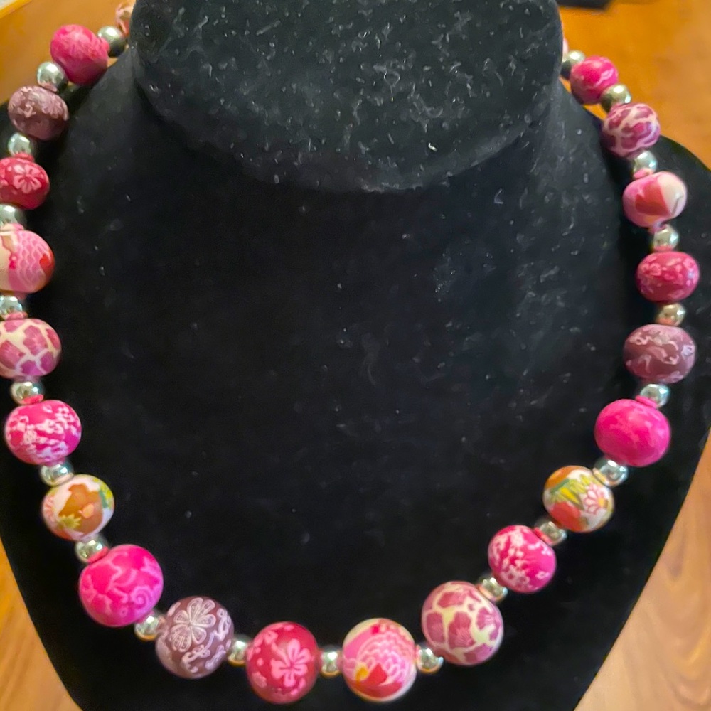 Handcrafted beaded necklace